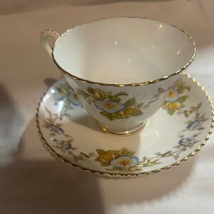 Vintage Radfords Morning Glory Bone China Tea Cup Saucer